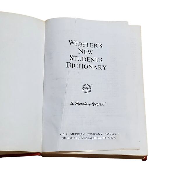 1974 Merriam Websters New Students Dictionary Vtg HC USA - Picture 5 of 11